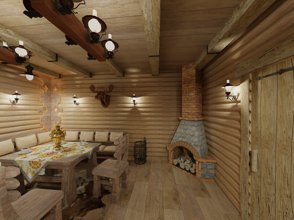 Бассейн в натуральном стиле.