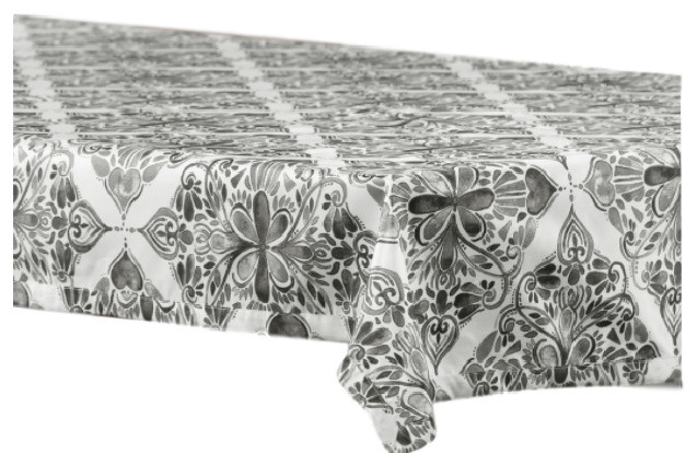 Tiera Designer Fauxsilk Taffeta Table Cloth Contemporary