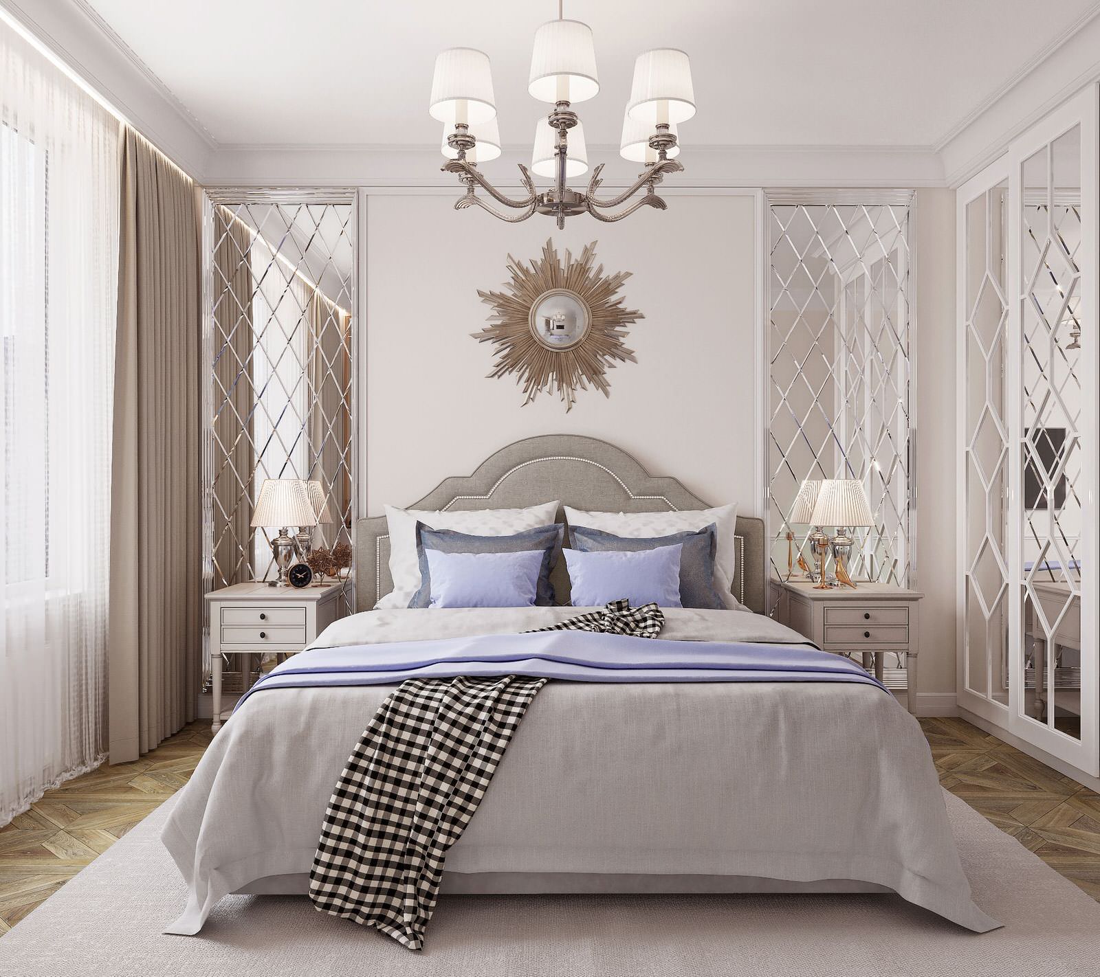 Итоговая визуализация проекта интерьера трёхкомнатной квартиры