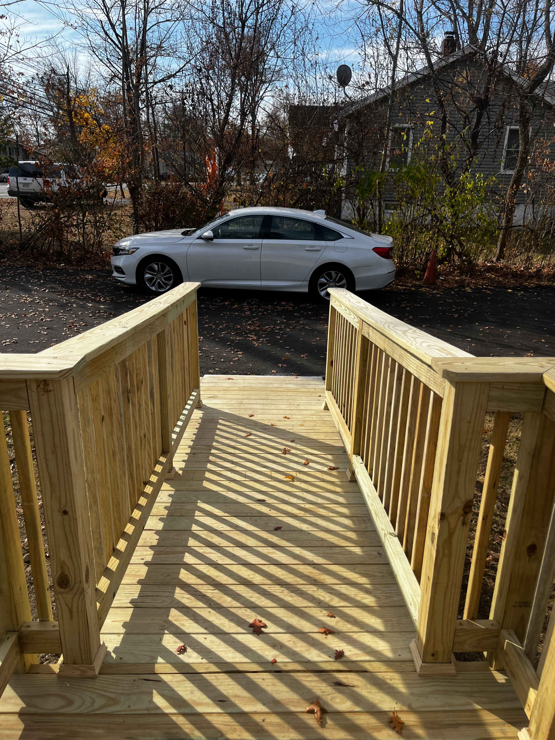 Pressure treated wood Handicap Ramp