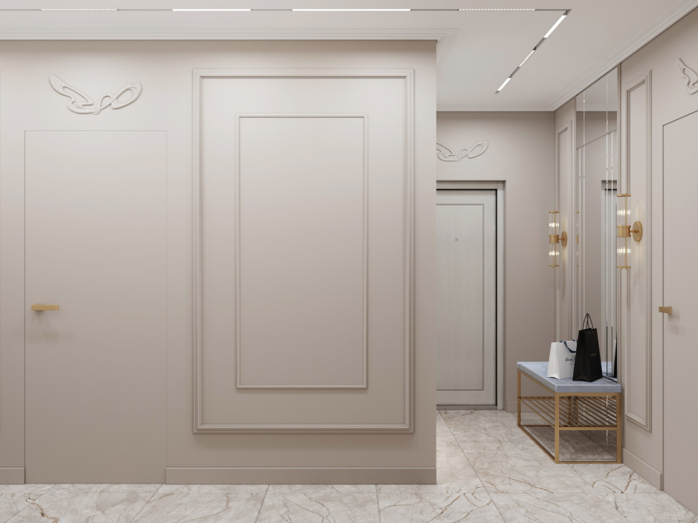 Коридор/холл в неоклассике по ул.Никулинская г.Москва