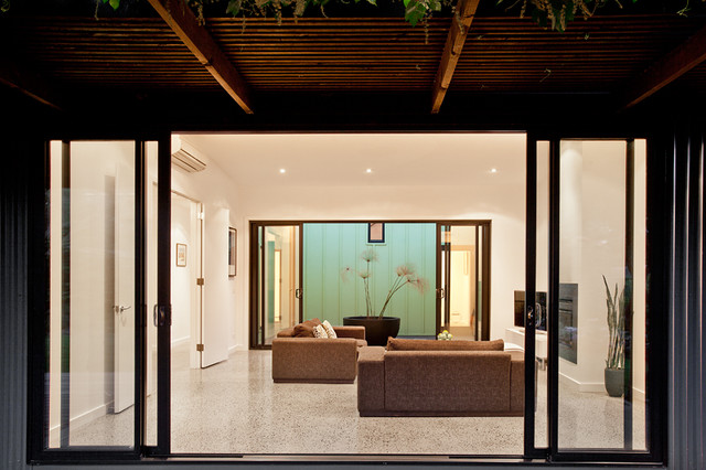 Glen Iris Residence contemporary-vardagsrum