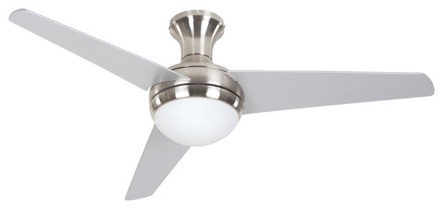 48 Ceiling Fan Bright Brush Nickel Finish