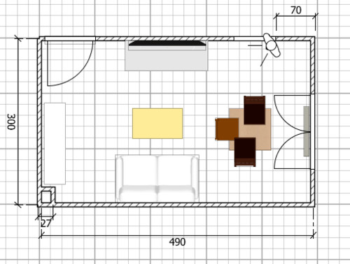 Narrow 3m  x  5m room  how to design  