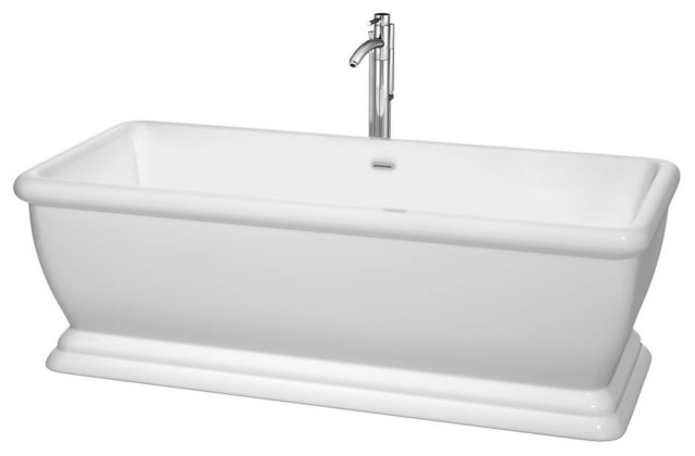 Candace Freestanding Bathtub With Floor Mounted Faucet 68