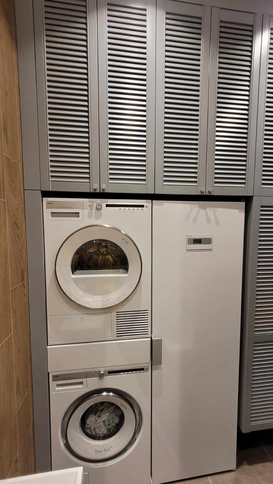 Вентилируемые фасады шкафов в постирочную