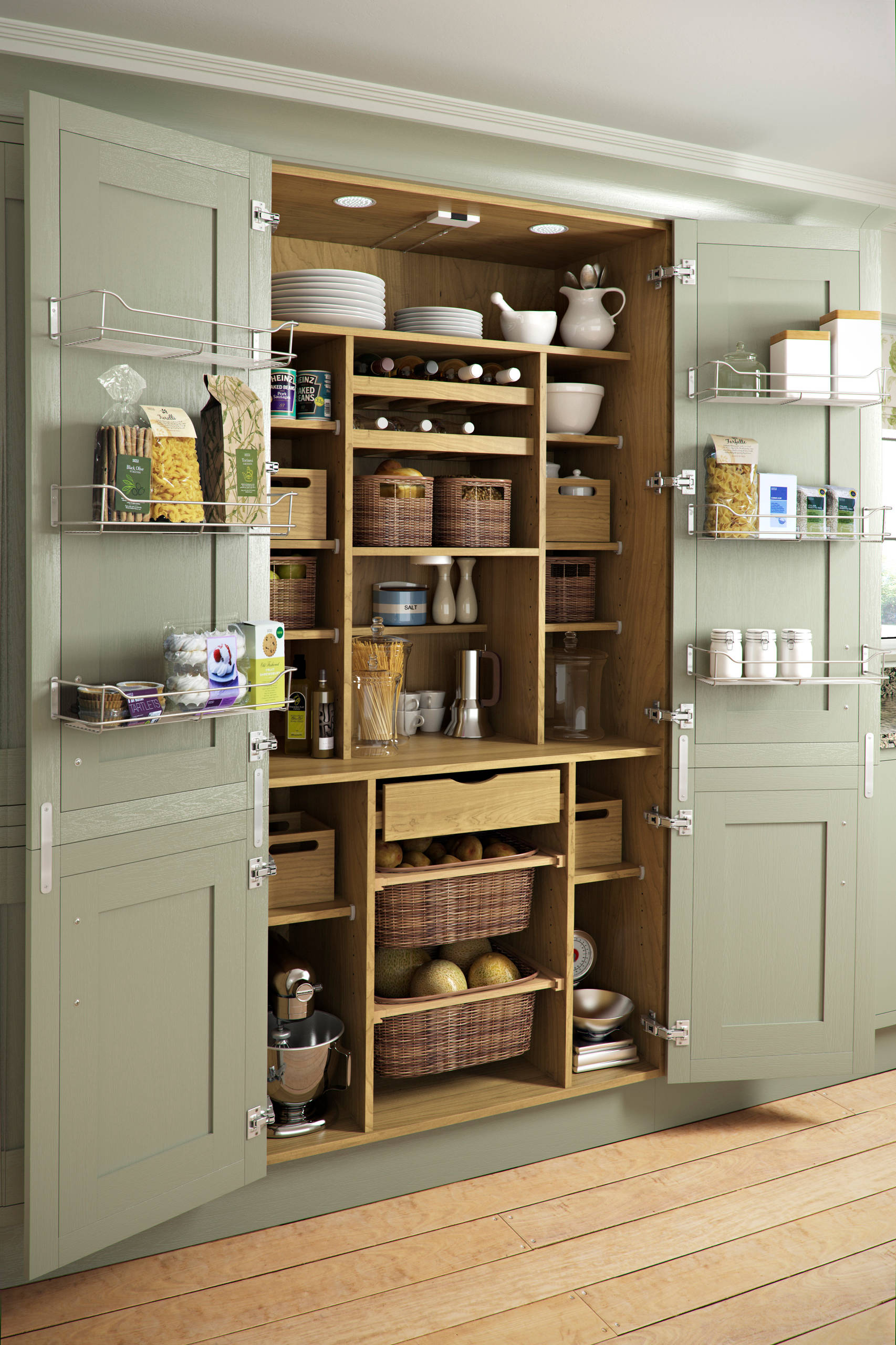 80 Pretty and Practical Kitchen Pantries, image size:1706x2560