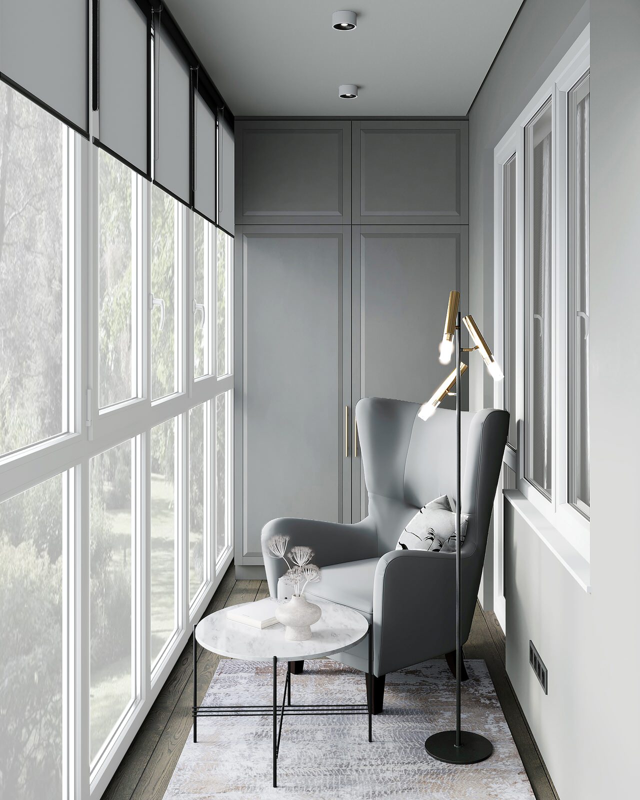 Дизайн интерьера квартиры с открытой террасой в жилом комплексе "Тармо"