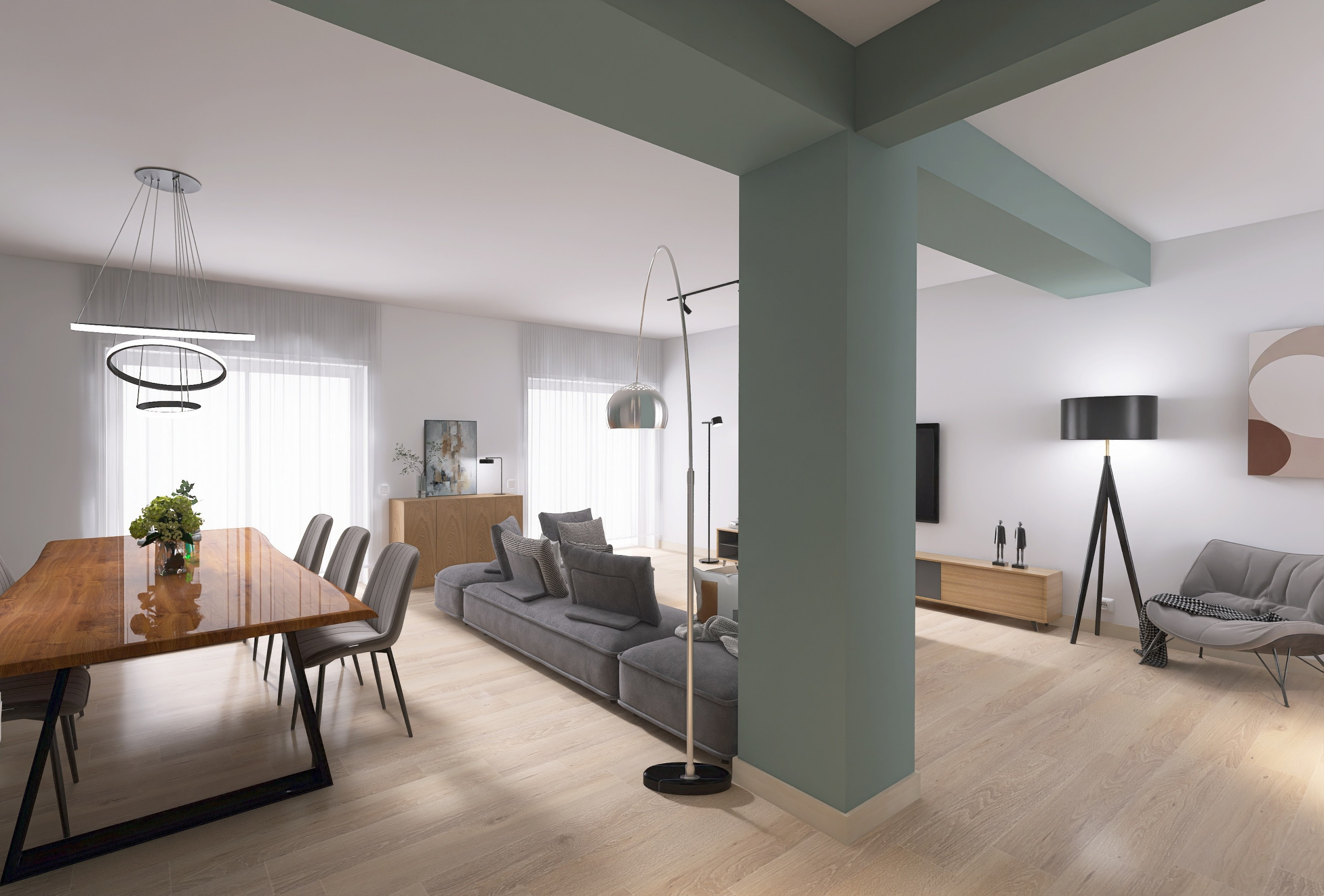 Ristrutturazione appartamento di 100 mq – Open space contemporaneo a Como