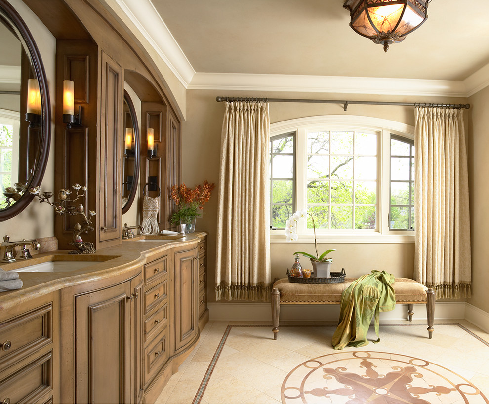 This is an example of a large traditional master bathroom in Minneapolis.