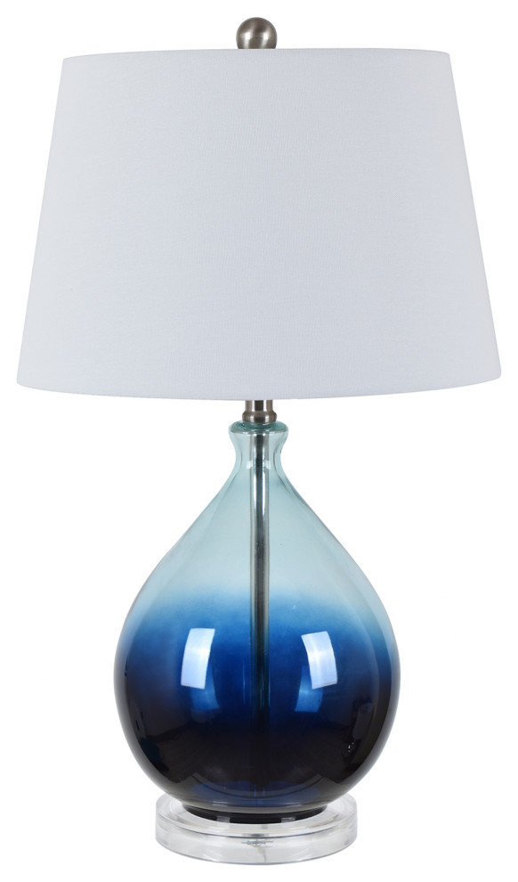 Tasia Blue Ombre Table Lamp - Contemporary - Table Lamps - by Crestview ...