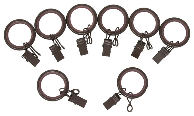 1 Nylon Insert Curtain Rings With Clips Eyelets Transitional