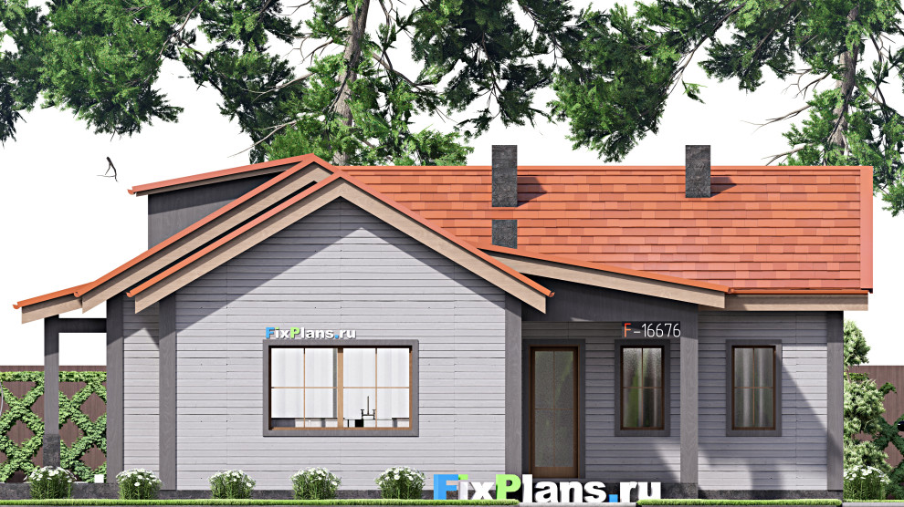 Проект одноэтажного дома 15х17м S173м2 F-16676