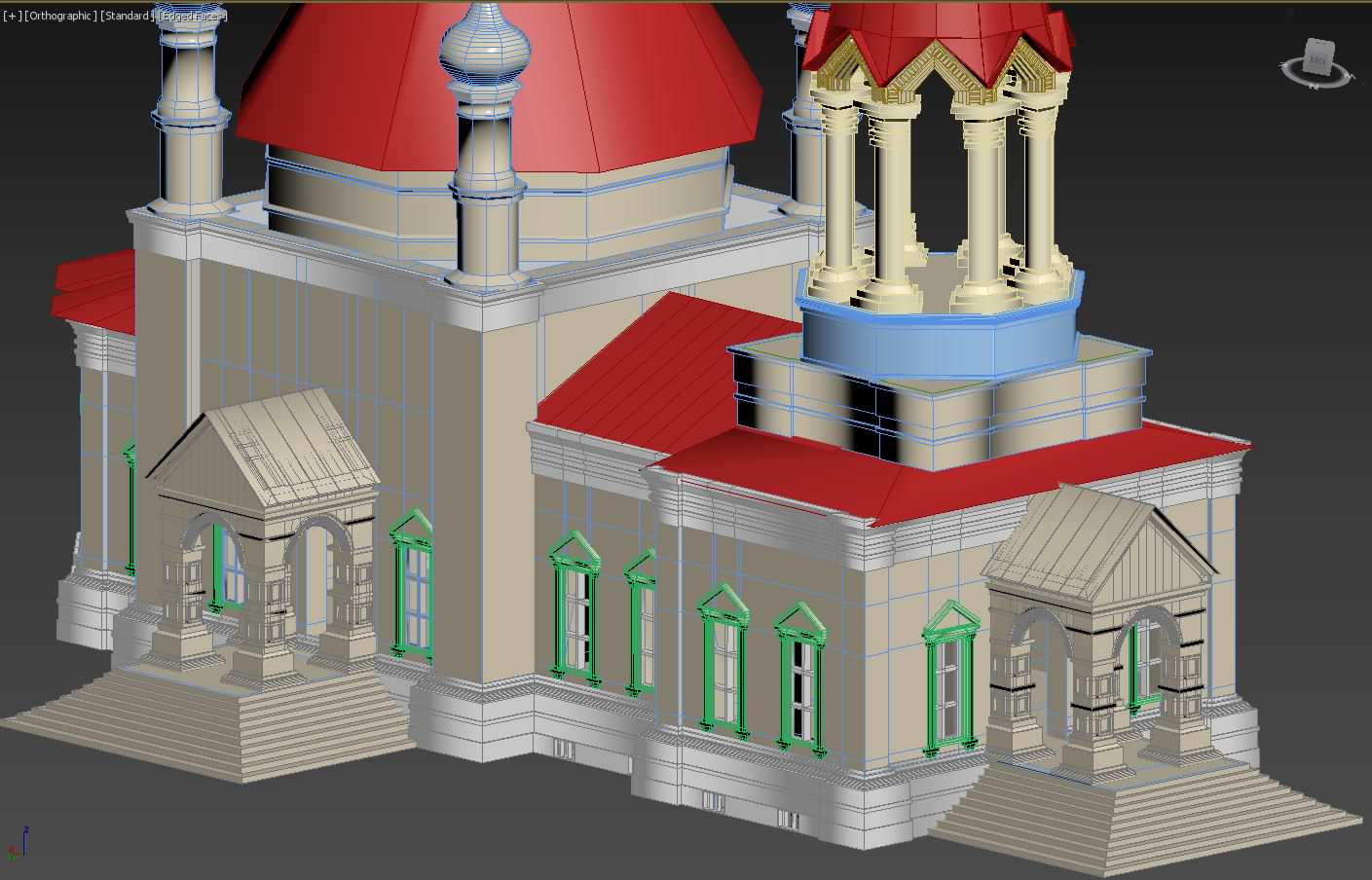 Моделинг церкви по чертежу.Экстерьер