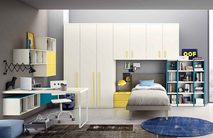 Design ideas for a contemporary kids' room in Milan.