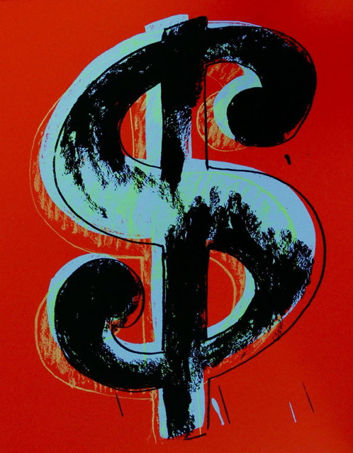 Dollar Sign Red Sunday B Morning Limited Edition Silk Screen Dollar Sign Red Sunday B Morning Limited Edition Silk Screen Andy Warhol Contemporary Fine Art Prints By Commerce
