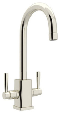 Rohl Perrin and Rowe U.4209LS-PN-2 Faucet, Polished Nickel, 5"x6"x14"