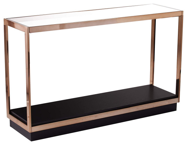 Transitional Console Table Champagne, Transitional Console Table Decor