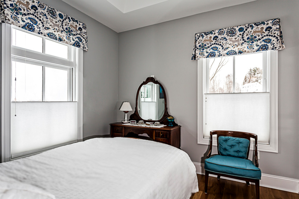 Photo of a contemporary bedroom in Bridgeport.