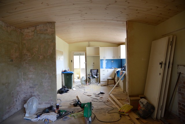 DIY curved ceiling eclectic