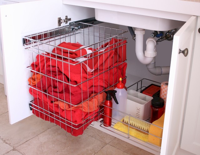 TANSEL Laundry Pull Out Wire Baskets - Modern - Utility Room - by Tansel  Stainless Steel Pull Out Storage | Houzz UK