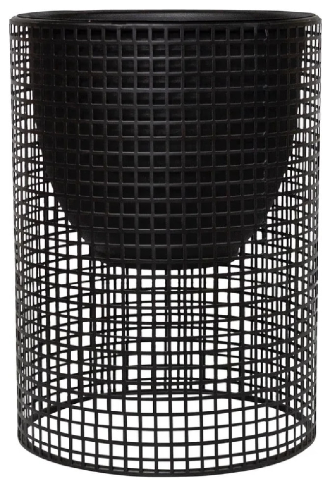 Black Iron Mesh Planter Dome Deco Industrial Indoor Pots And