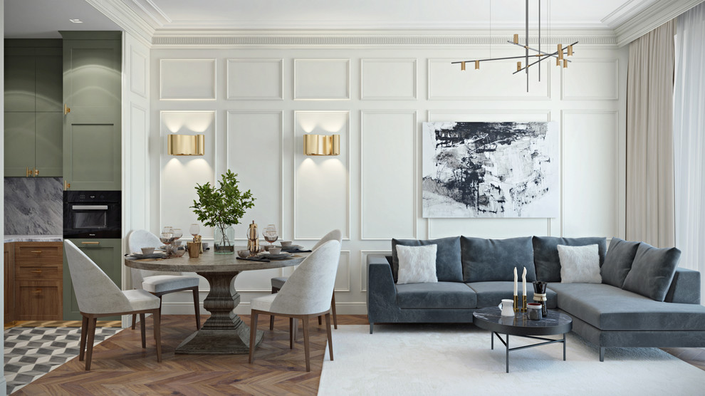 Современная классика в небольшой комнате