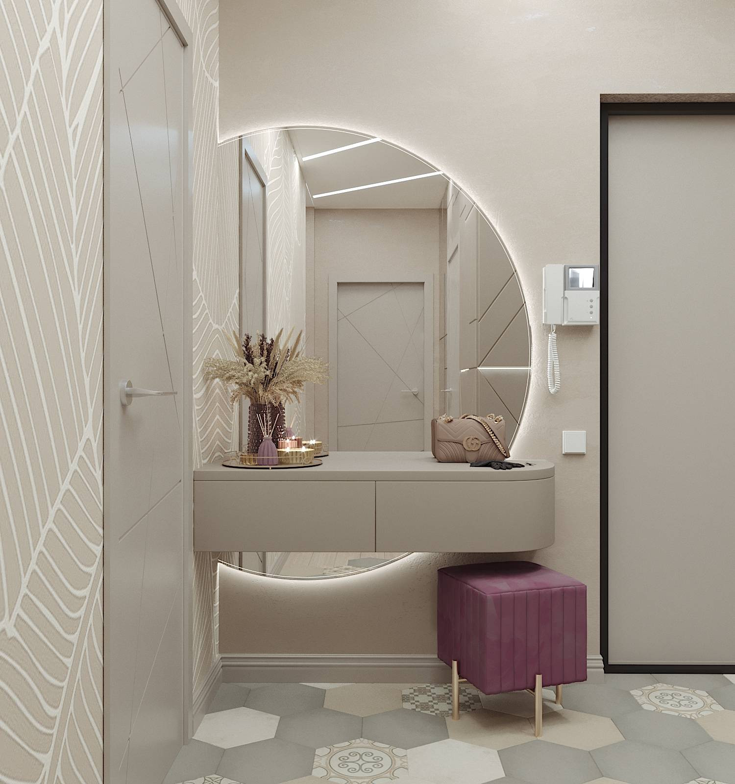 прихожая в небольшой уютной квартире в городе Тюмень