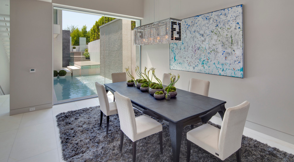 Photo of a contemporary dining room in Orange County.