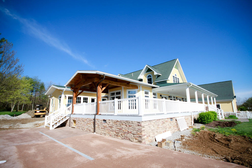 Timber Frame House Addition on Ridge Road