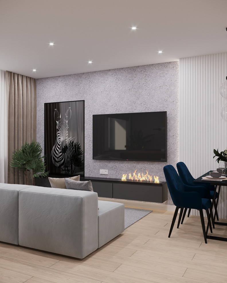 Дизайн проект кухни-гостинной