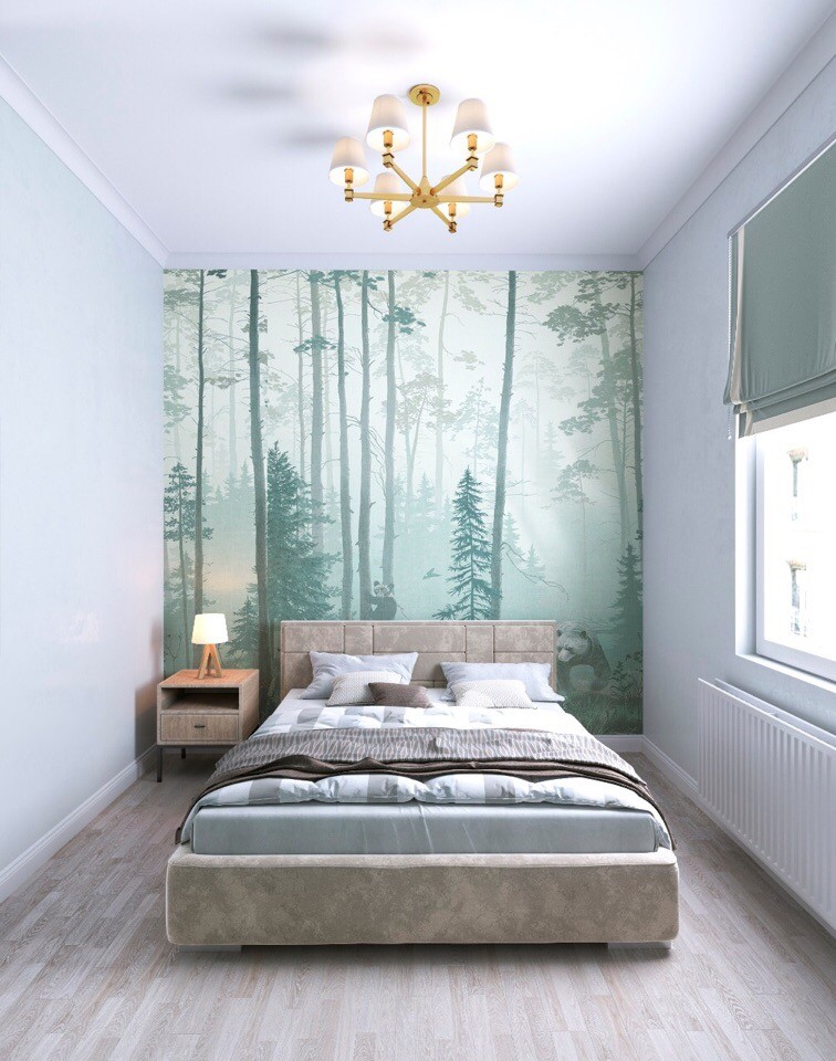 Дизайн квартиры 38м2 евродвушка в стиле ЭКО