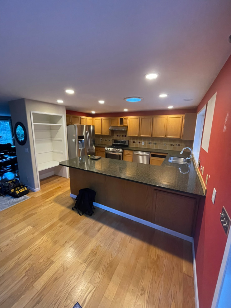 Updated White Kitchen Refresh With Cabinet Painting & Finishing