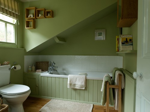 Ванные комнаты в зеленых цветах (38 фото)