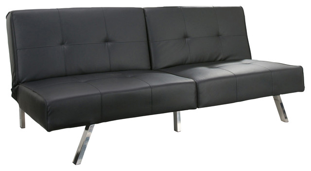 Victorville Foldable Futon Sofa Bed Black