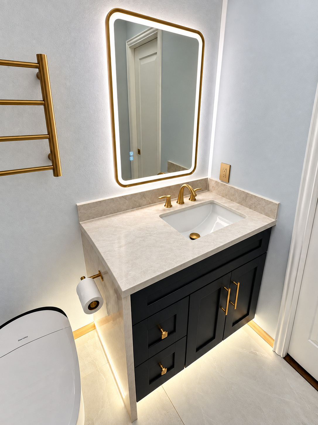 Guest Contemporary Modern Bathroom Remodeling in Cypress, TX