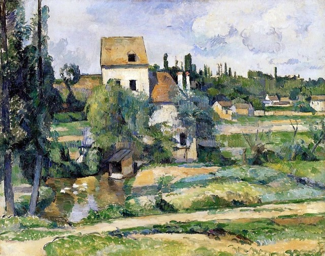 Paul Cezanne A Mill on the Couleuvre at Pontoise Wall Decal