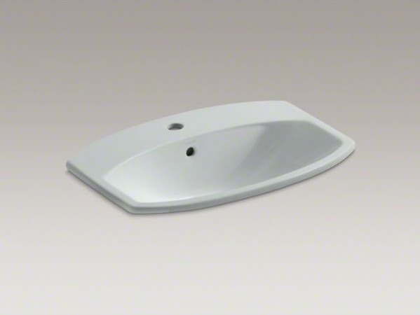 KOHLER Cimarron(R) drop-in bathroom sink with single faucet hole