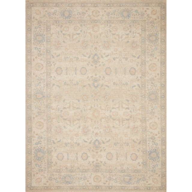 Pry-05 Natural, Blue 3'6"x5'6" Rug