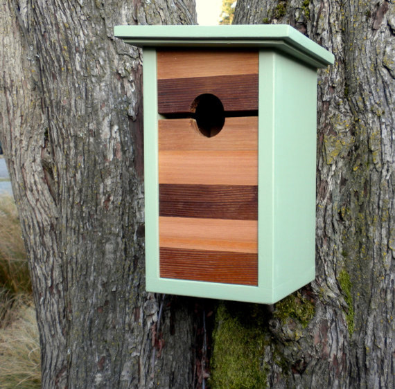 Modern Craftsman Birdhouse, Mind the Gap by Twig & Timber - Modern ...