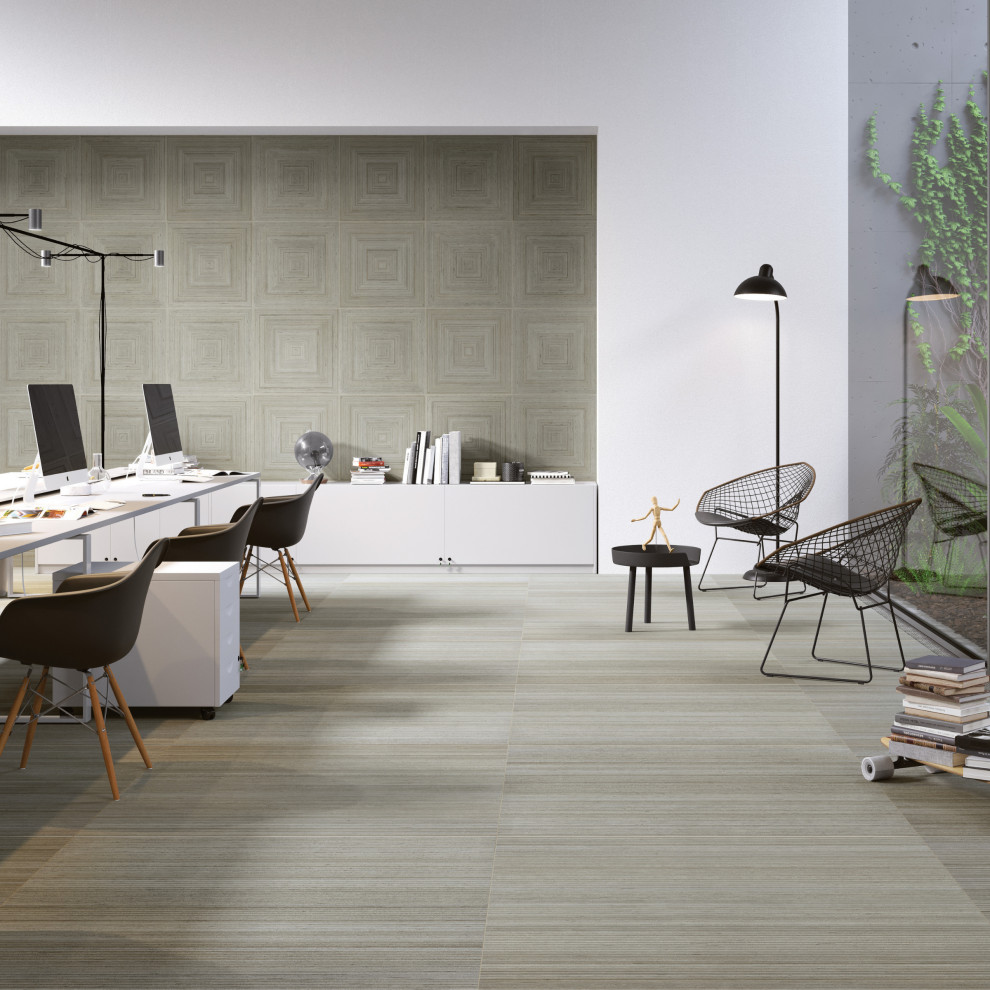 Shibusa Grigio Porcelain Tile Home Office Modern Home Office