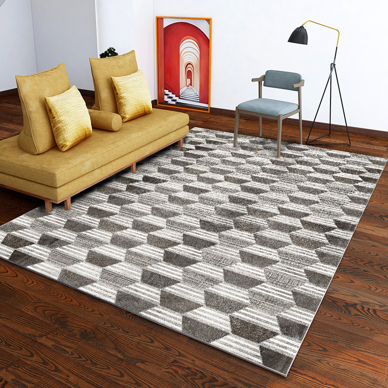 Faux Cowhide Digital Printed Patchwork Matrix 4'x 6' Area Rug