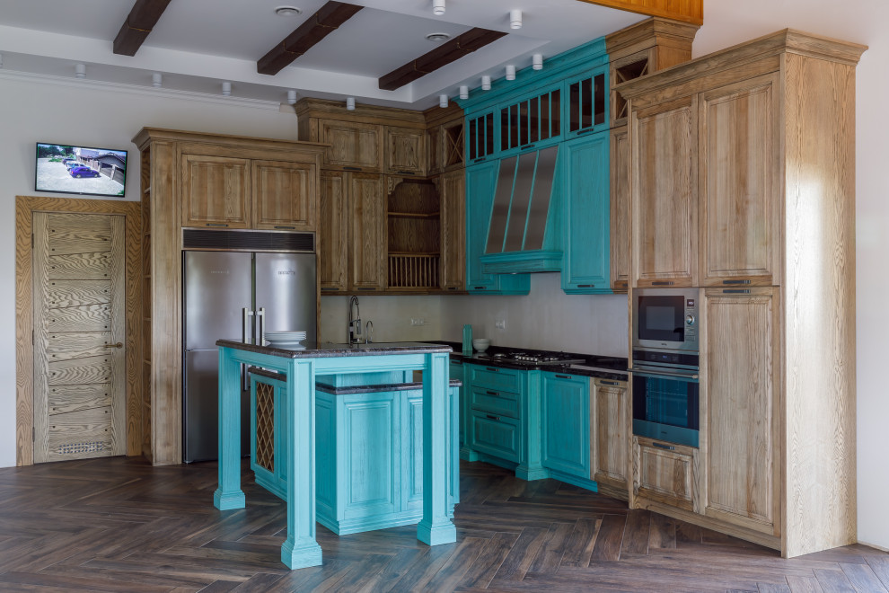 Кухня в бирюзовых оттенках