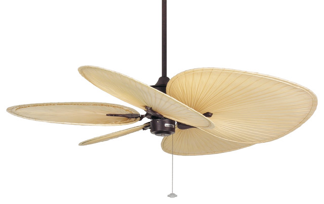 Set of 5 Fanimation ISP1 22-Inch Wide Oval Natural Palm Leaf Ceiling Fan Blade 