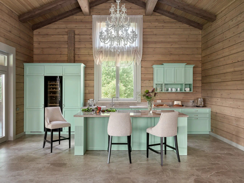 Дом из клееного бруса в стиле шале