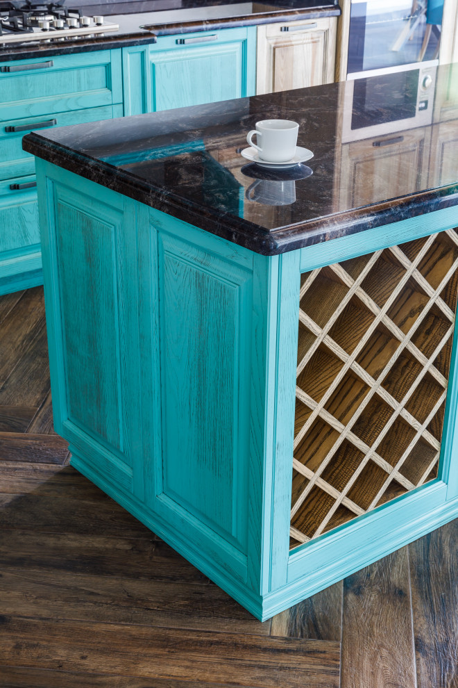 Кухня в бирюзовых оттенках