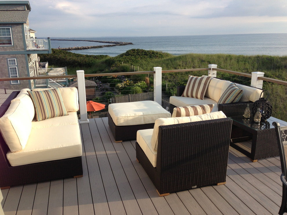 This is an example of a beach style deck in Providence.