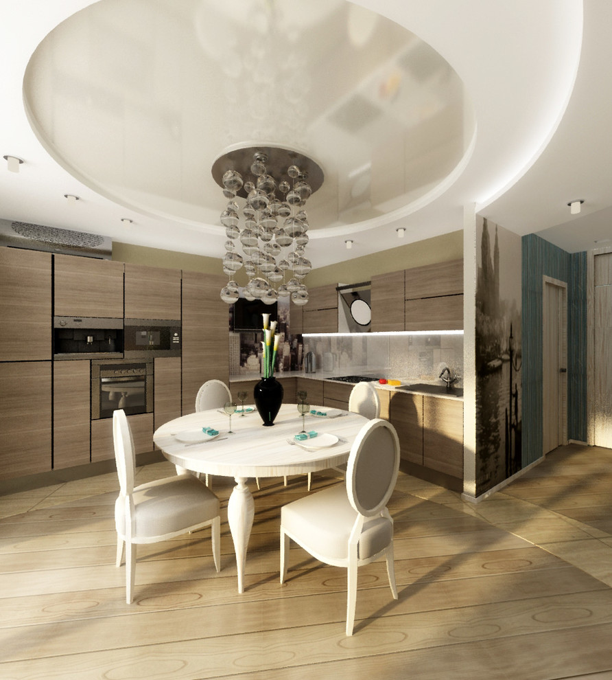 гостиная столовая вид на кухню