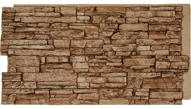 Canyon Ridge Stacked Stone Stonewall Faux Stone Siding Panel Siding And Stone Veneer By Ekena Millwork Pnu24x48cnse Houzz