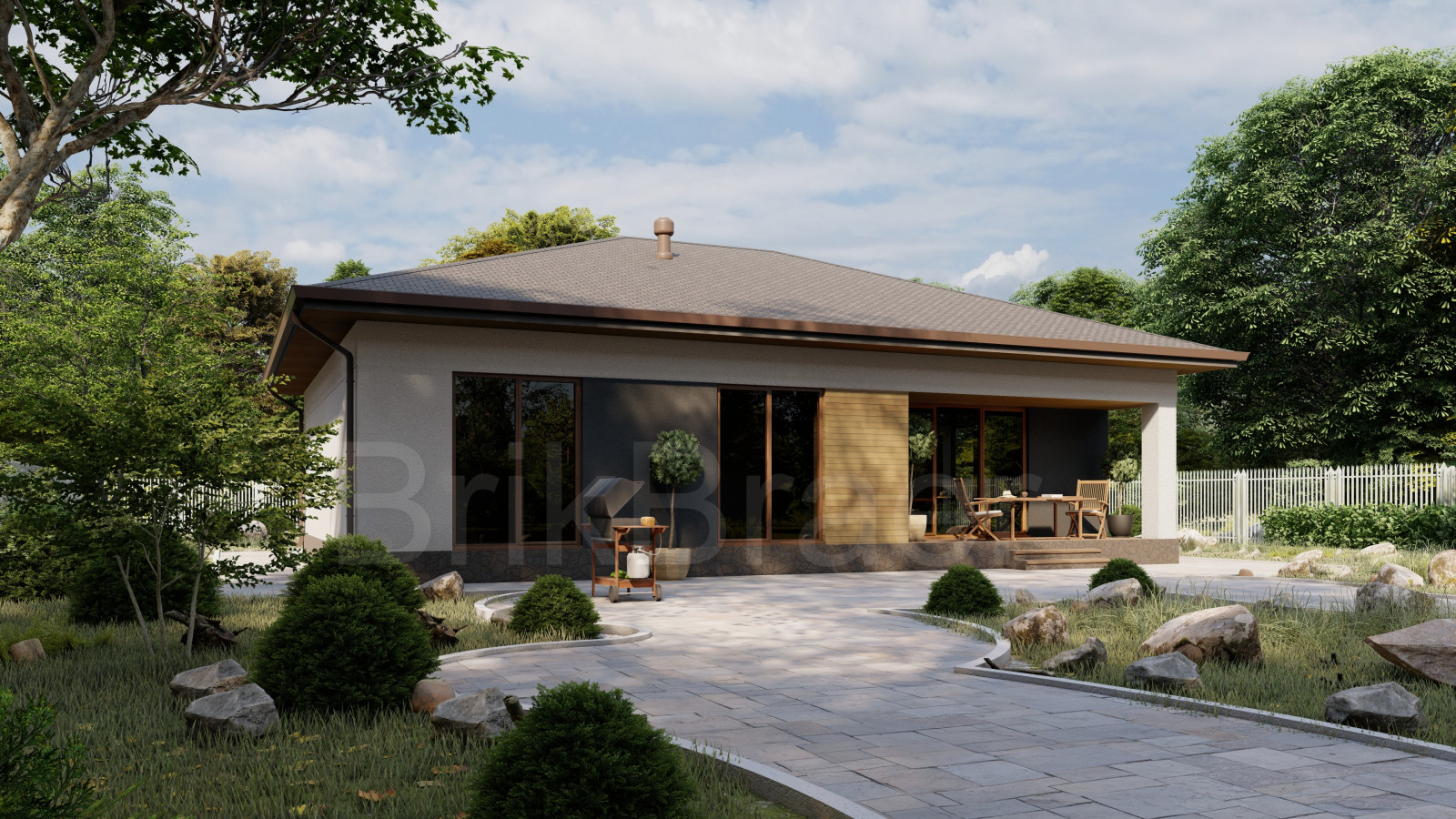 Проект дома №151 в современном стиле площадью 146 м2